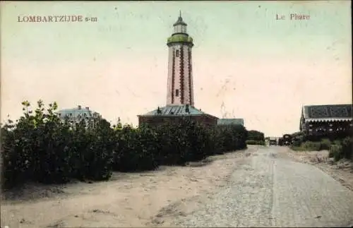 Ak Lombardsijde Lombartzyde Westflandern, Leuchtturm