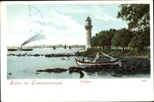 Ak Konstantinopel Istanbul Türkei, Fanaraki, Blick auf Leuchtturm