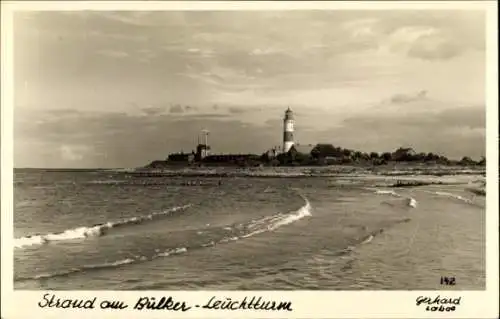 Ak Ostseebad Strande in Schleswig Holstein, Leuchtturm Bülk, Strand