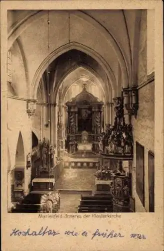 Ak Marienfeld Harsewinkel Westfalen, Innenansicht der Klosterkirche, Kanzel, Altar