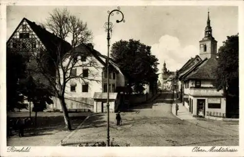 Ak Römhild in Thüringen, Obere Marktstraße