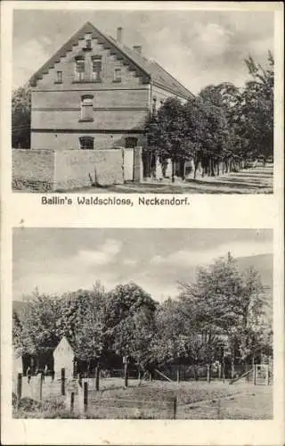 Ak Neckendorf Lutherstadt Eisleben in Sachsen Anhalt, Ballins Waldschloss