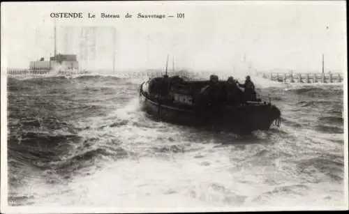 Ak Ostende Ostende Westflandern, Rettungsboot