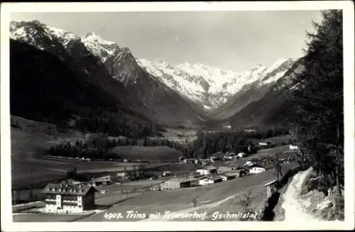 Ak Trins in Tirol, Trinserhof, Gschnitztal, Gebirge