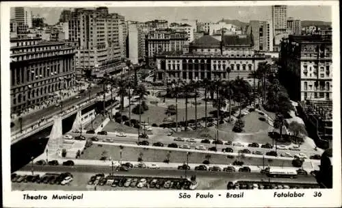 Ak São Paulo Brasilien, Stadttheater
