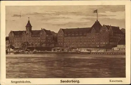 Ak Sønderborg Sönderborg Dänemark, Sergentskolen, Kasernen