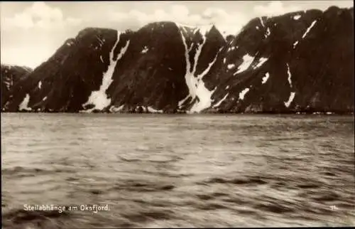 Ak Oksfjord Norwegen, Steilabhänge