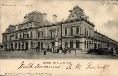 Ak Buenos Aires Argentinien, Blick auf den Bahnhof