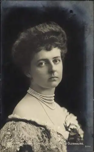 Ak Sophie Charlotte von Oldenburg, Ehefrau Eitel Friedrich von Preußen