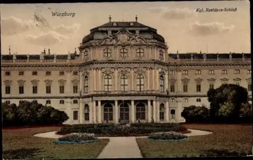 Ak Würzburg am Main Unterfranken, Königliches Residenz-Schloss