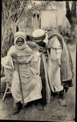 Ak Afrika Maghreb Tracht, Handkuss