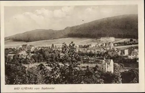 Ak Ilmenau in Thüringen, Blick vom Sophiental, Panorama