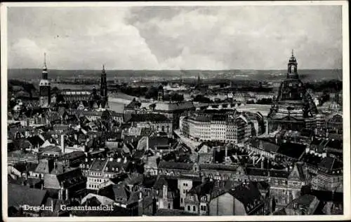 Ak Dresden Altstadt, Gesamtansicht