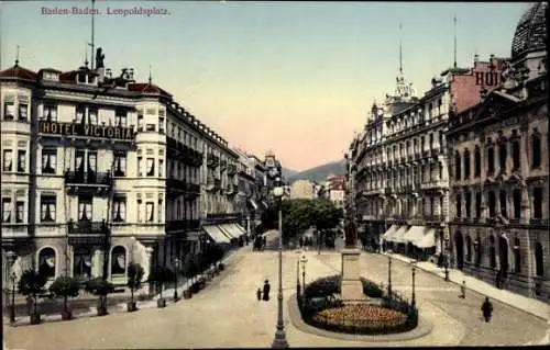 Ak Baden Baden Schwarzwald, Leopoldsplatz
