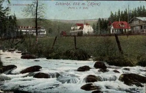 Ak Schierke Wernigerode im Harz, Bode, Häuser, Hotel Brockenscheideck