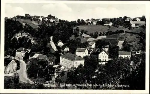 Ak Porschdorf Bad Schandau an der Elbe, Totalansicht