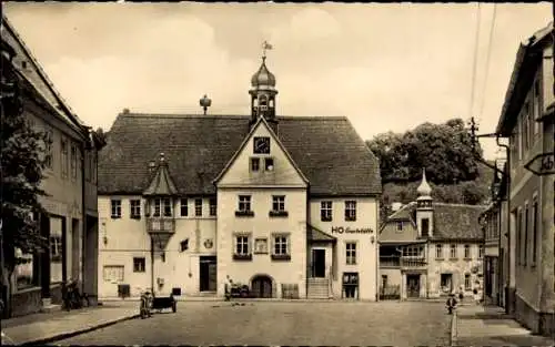 Ak Rastenberg in Thüringen, Rathaus, Ratskeller, HO-Gaststätte