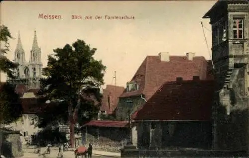 Ak Meißen an der Elbe, Blick von der Fürstenschule, Teilansicht