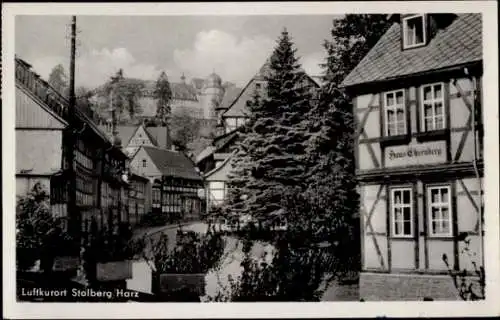 Ak Stolberg im Harz, Haus Ehrenberg, Fachwerkhäuser