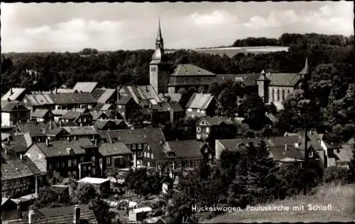 Ak Hückeswagen im Oberbergischen Kreis, Pauluskirche mit Schloss