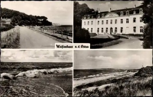 Ak Weißenhaus Wangels in Ostholstein, Küstenstraße, Strand, Dünen, Gebäude