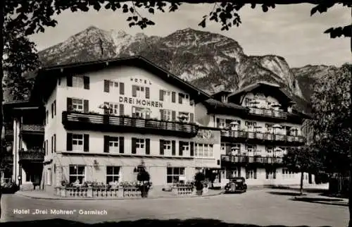 Ak Garmisch Partenkirchen in Oberbayern, Hotel Drei Mohren