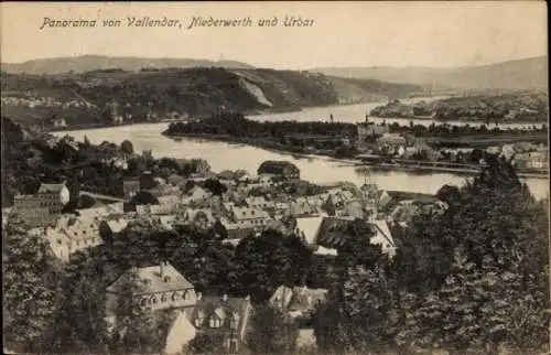 Ak Vallendar am Rhein, Panorama, Niederwerth, Urbar