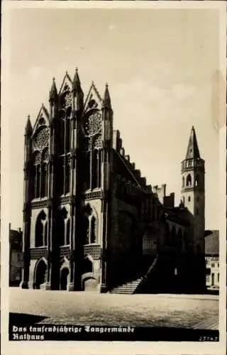 Ak Tangermünde an der Elbe, Rathaus