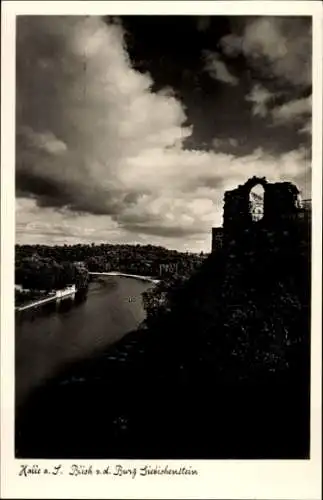 Ak Halle Saale, Blick von der Burg Giebichstein