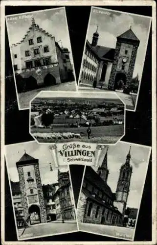 Ak Villingen im Schwarzwald, Altes Rathaus, Blickentor, Münster, Riettor