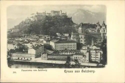 Ak Salzburg in Österreich, Gesamtansicht, Festung