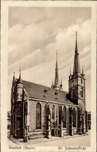Ak Saalfeld an der Saale Thüringen, St. Johanniskirche
