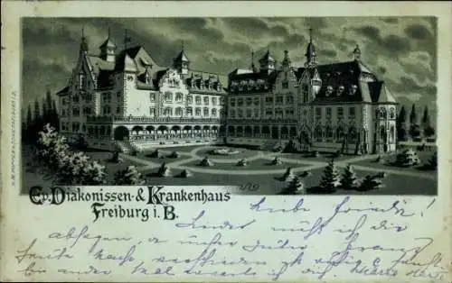 Litho Freiburg im Breisgau, Evangelisches Diakonissenhaus und Krankenhaus