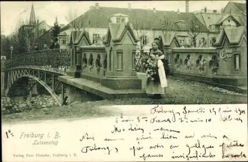 Ak Freiburg im Breisgau, Luisensteg