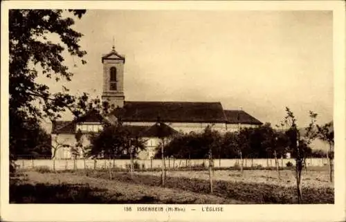 Ak Issenheim Isenheim Elsass Haut Rhin, Kirche