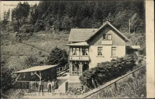 Ak Sainte Marie aux Mines Markirch Elsass Haut Rhin, Forsthaus Pflanzschule