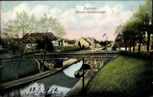 Ak Saverne Zabern Elsass Bas Rhin, Rhein-Marnekanal