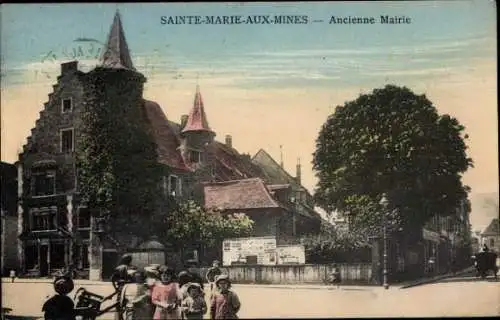 Ak Sainte Marie aux Mines Markirch Elsass Haut Rhin, Rathaus