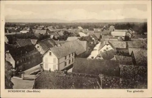 Ak Sundhouse Sundhausen Elsass Bas Rhin, Gesamtansicht