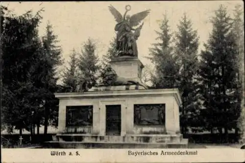 Ak Wœrth am Sauer Wörth Wörth am Sauer Alsace Bas Rhin, Bayerisches Armeedenkmal