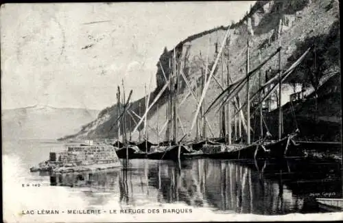 Ak Meillerie Haute Savoie, Genfersee, Refuge des Barques