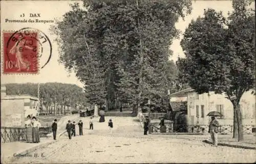 Ak Dax Landes, Promenade des Remparts