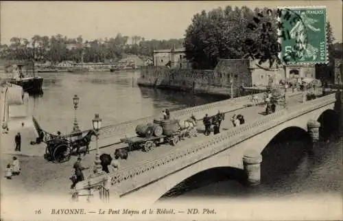 Ak Bayonne Pyrénées Atlantiques, Le Pont Mayou, Le Reduit