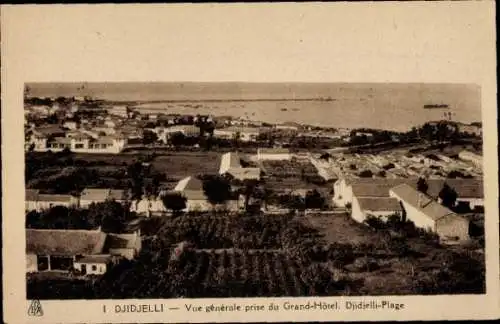 Ak Djidjelli Jijel Algerien, Panorama vom Grand Hotel aus aufgenommen