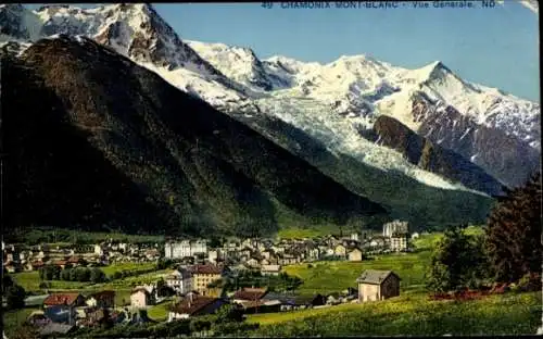 Ak Chamonix Mont Blanc Haute Savoie, Gesamtansicht