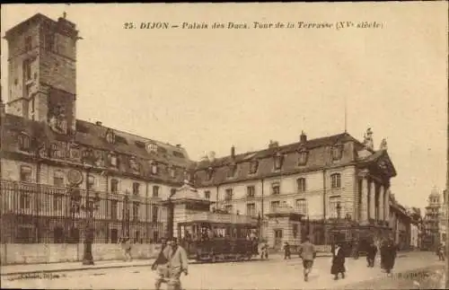 Ak Dijon Côte d'Or, Palast der Herzöge, Terrassenturm