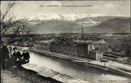 Ak Grenoble-Isère, Panorama aufgenommen von Fort Rabot