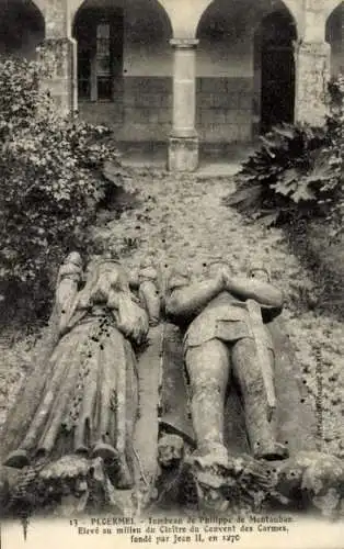 Ak Ploermel Morbihan, Tombeau de Philippe de Montauban