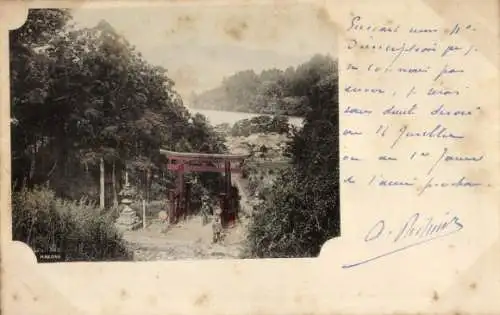 Ak Hakone Präfektur Kanagawa Japan, Gesamtansicht, Tempel