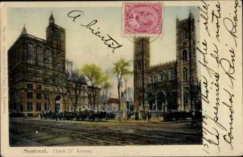 Ak Montreal Quebec Kanada, Place d'Armes